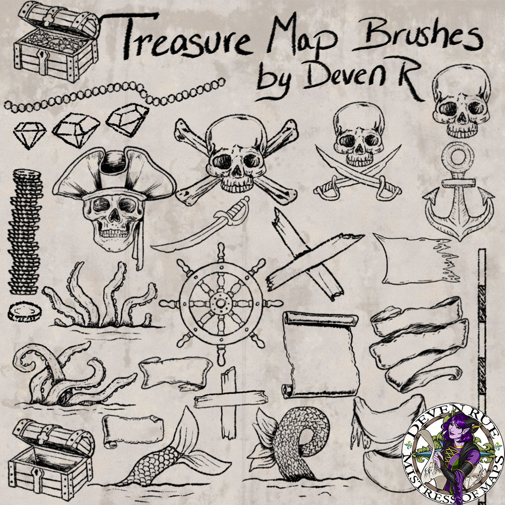 Scouting & Treasure Map Brush Pack