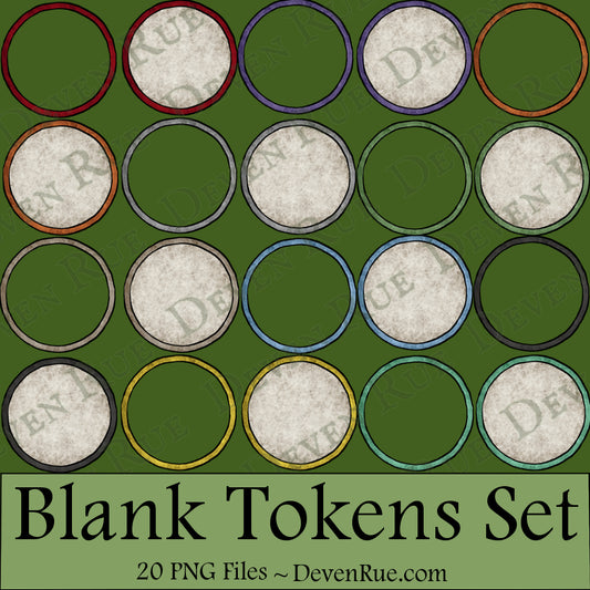 Blank Tokens & Rings Set