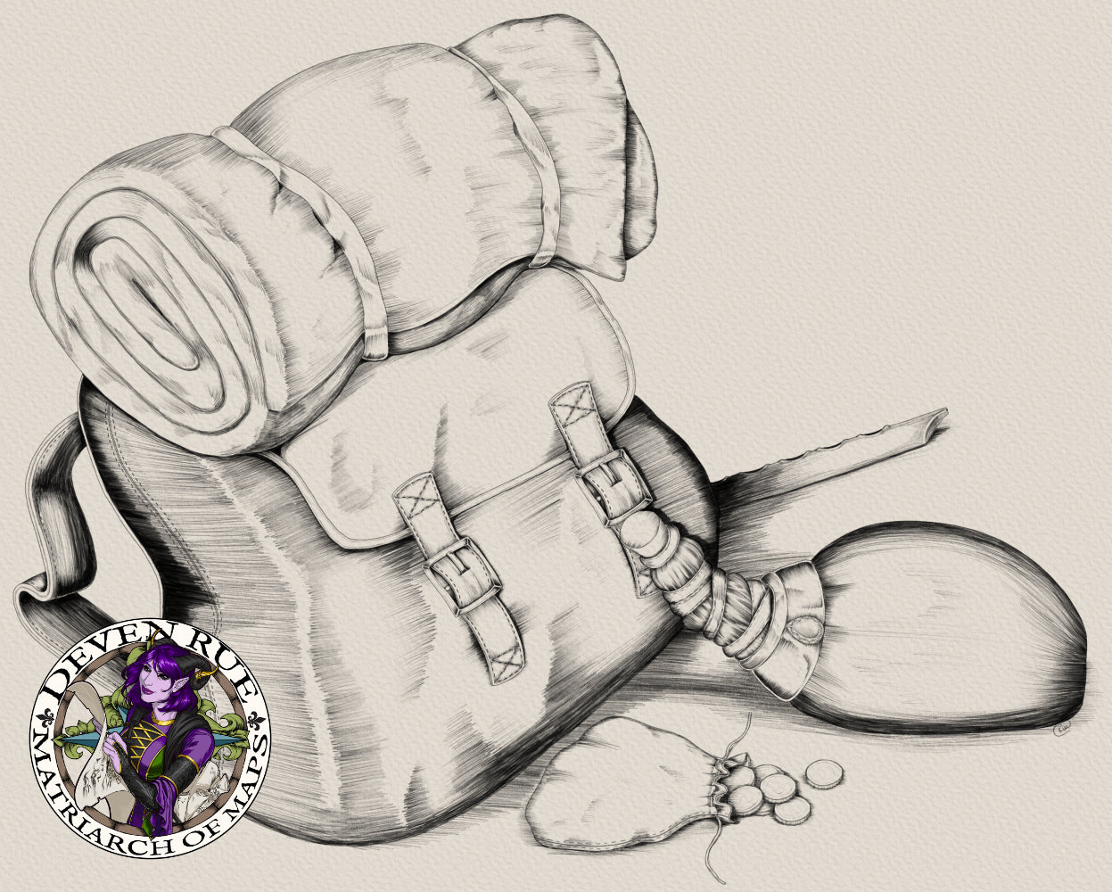 Traveler's Pack Illustration