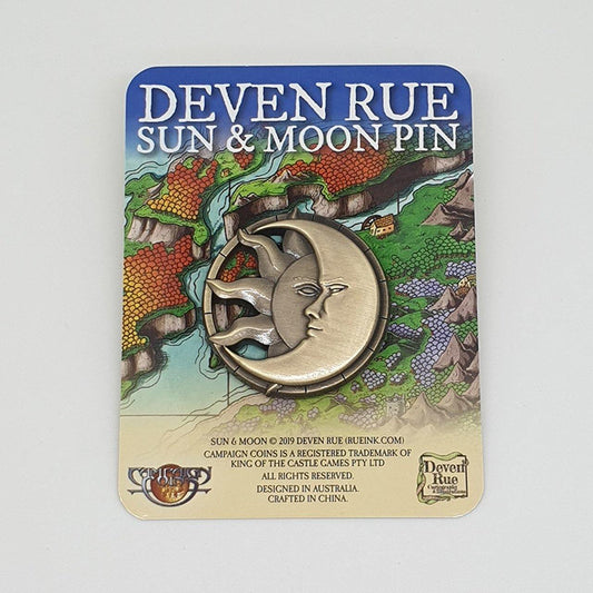 Moon & Sun Metal Pin Pins Deven Rue